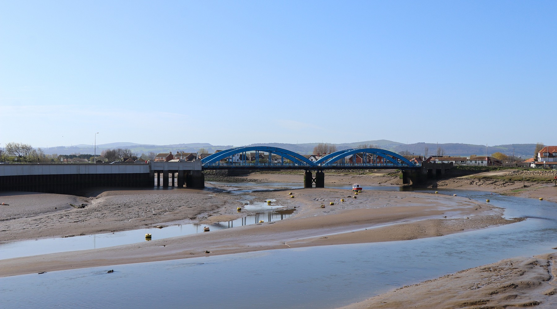 Bridges over river in Rhyl